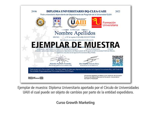 Diploma Universitario Growth Marketing Formación Universitaria