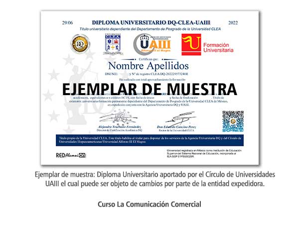 Diploma Universitario La Comunicación Comercial Formación Universitaria